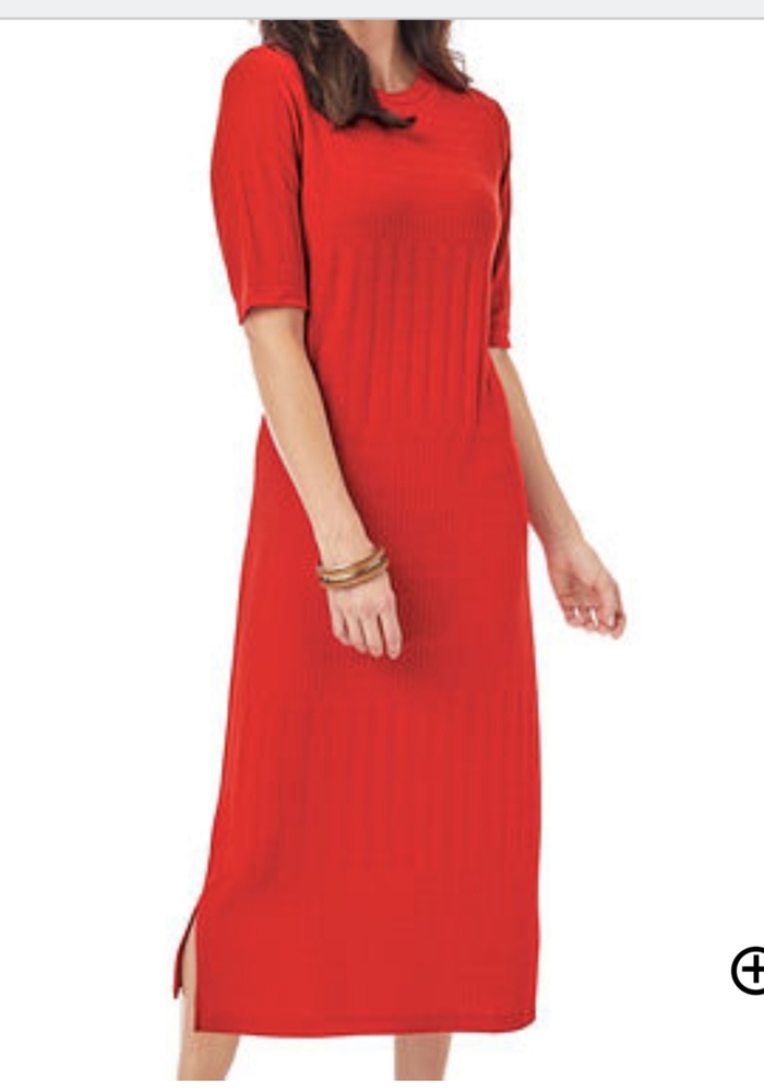 NWOT! Knit Midi Ribbed Dress - Picture 4 of 4